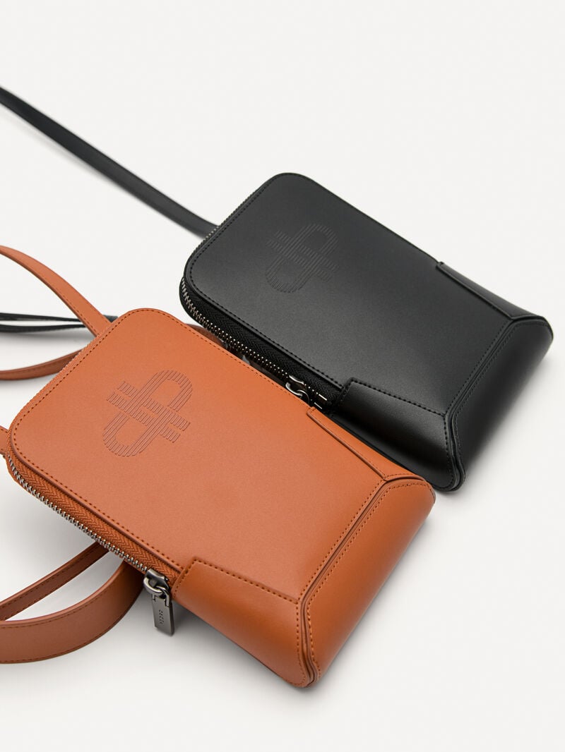Pedro Icon Leather Pouch Women Pouches Black | Q9Q-2237