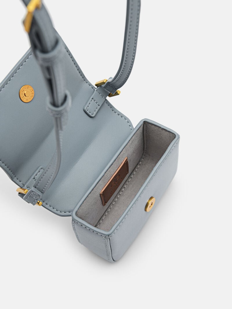 Pedro Icon Leather Sling Pouch Men Pouches Slate Blue | Q9Q-2235