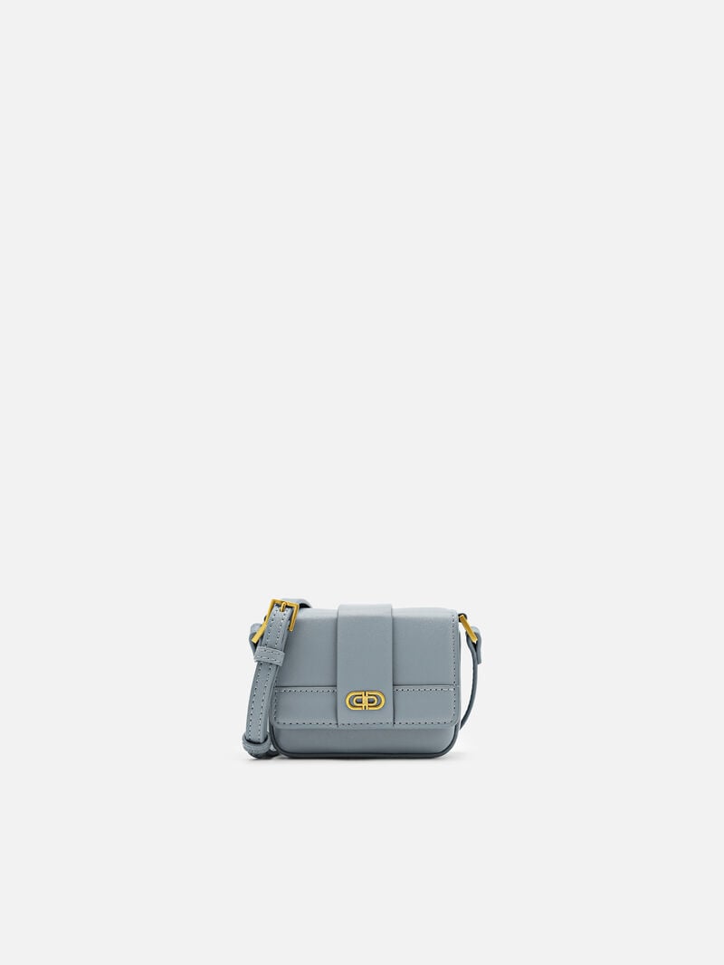 Pedro Icon Leather Sling Pouch Men Pouches Slate Blue | Q9Q-2235