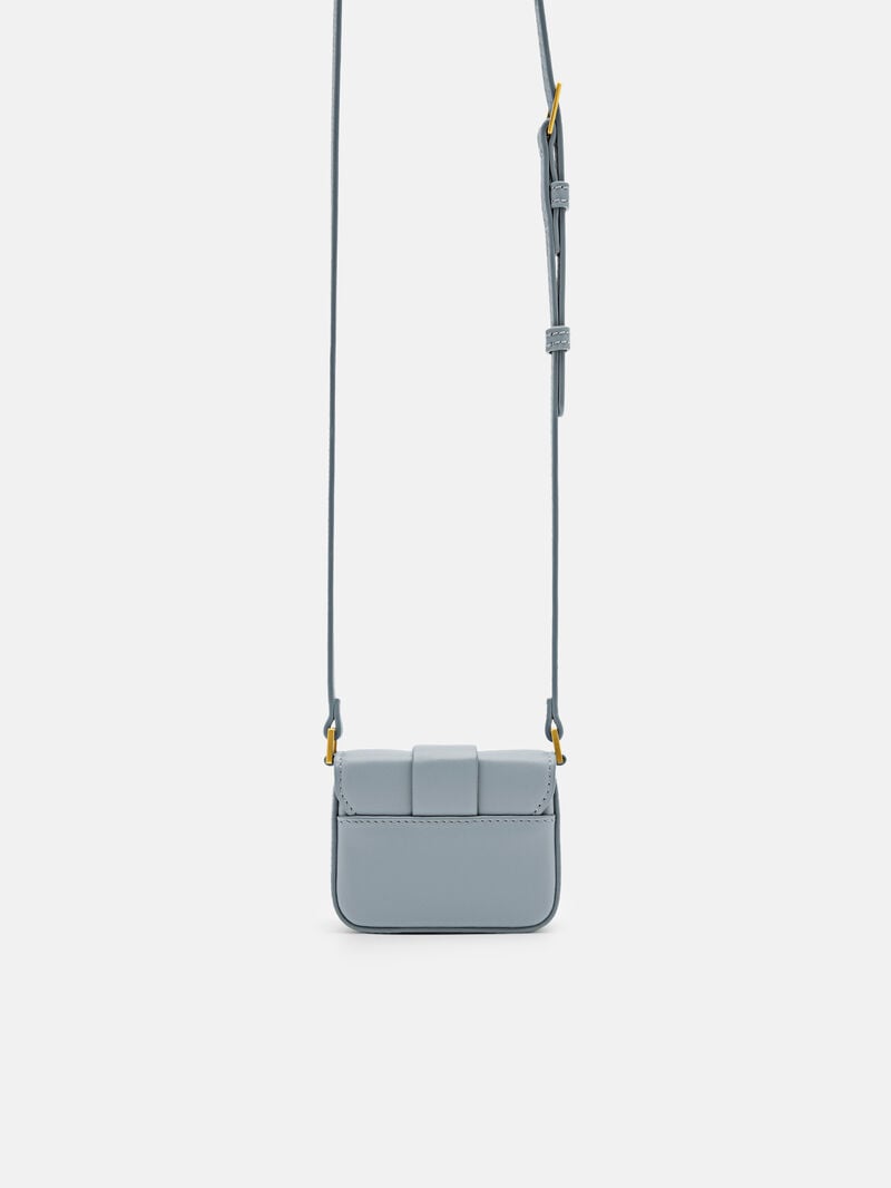 Pedro Icon Leather Sling Pouch Men Tech Accessories Slate Blue | Q9Q-2231