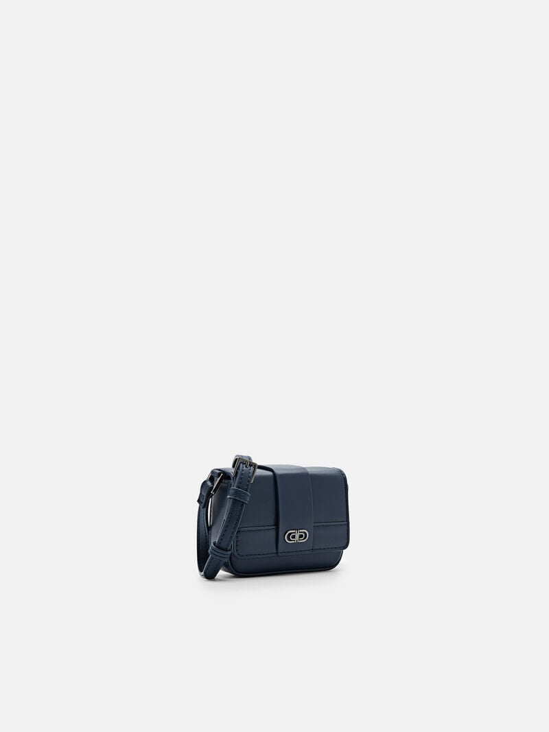 Pedro Icon Leather Sling Pouch Men Tech Accessories Navy | Q9Q-2230