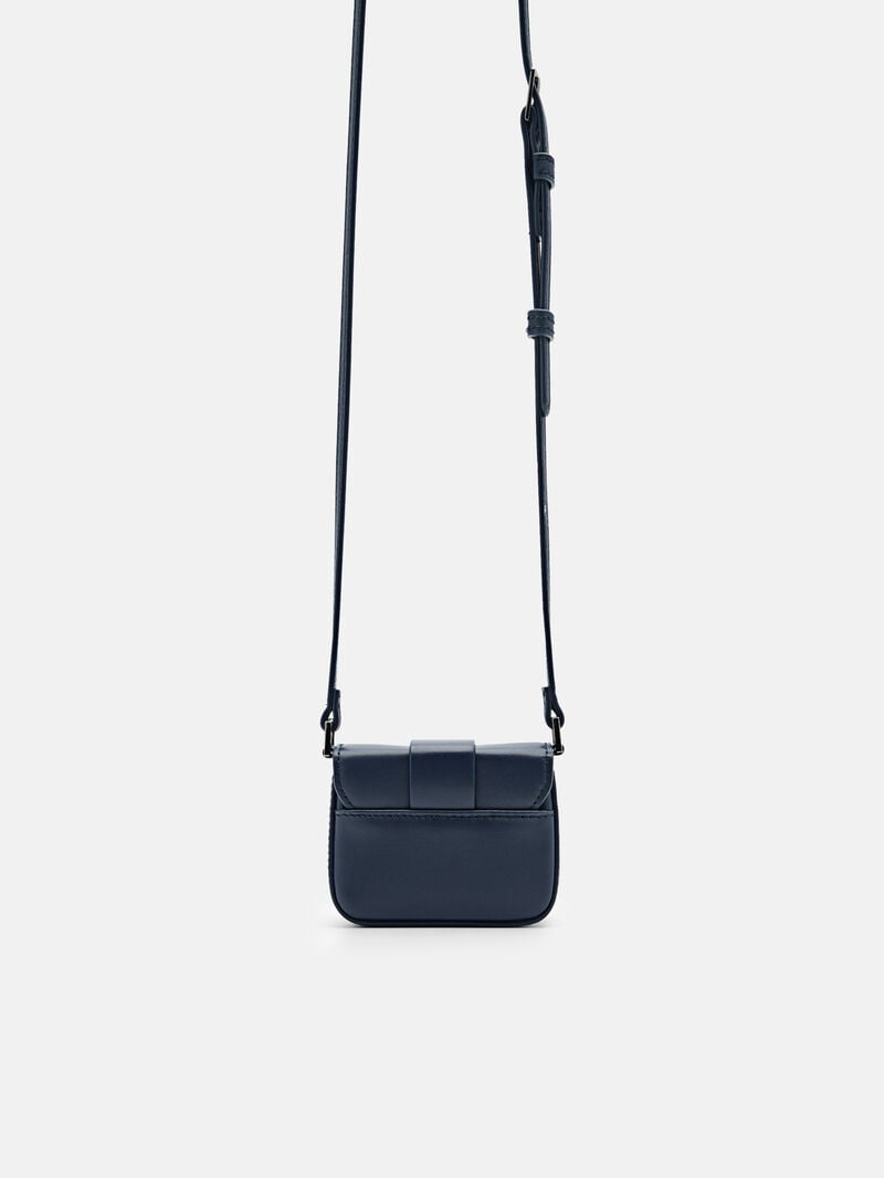 Pedro Icon Leather Sling Pouch Men Tech Accessories Navy | Q9Q-2230