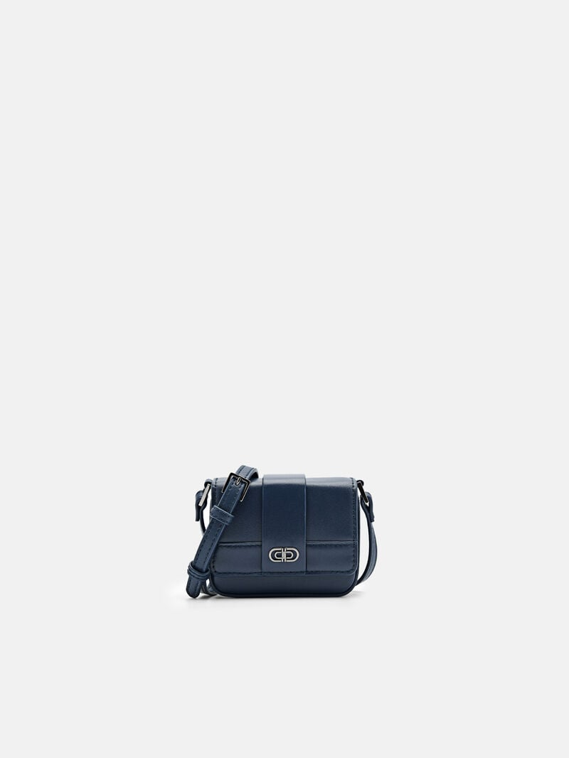 Pedro Icon Leather Sling Pouch Men Tech Accessories Navy | Q9Q-2230