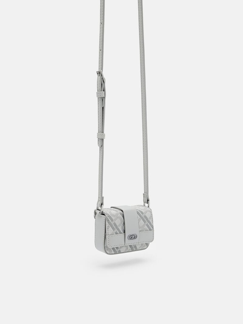 Pedro Icon Leather Sling Pouch Men Tech Accessories Light Grey | Q9Q-2229