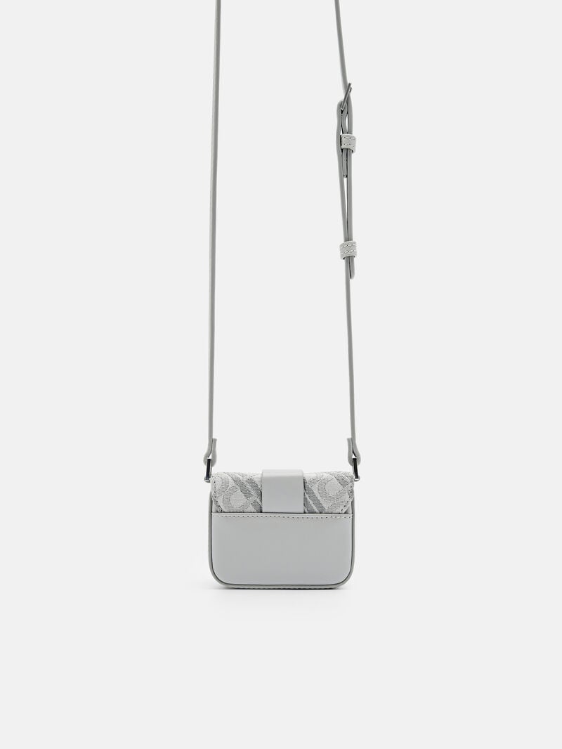 Pedro Icon Leather Sling Pouch Men Tech Accessories Light Grey | Q9Q-2229