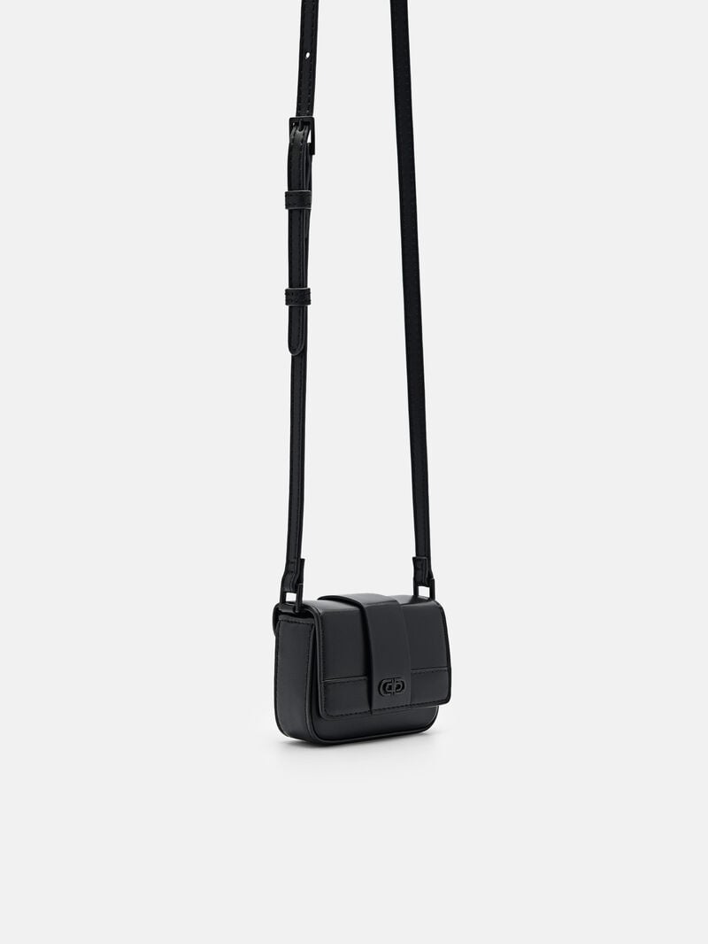 Pedro Icon Leather Sling Pouch Men Tech Accessories Black | Q9Q-2228