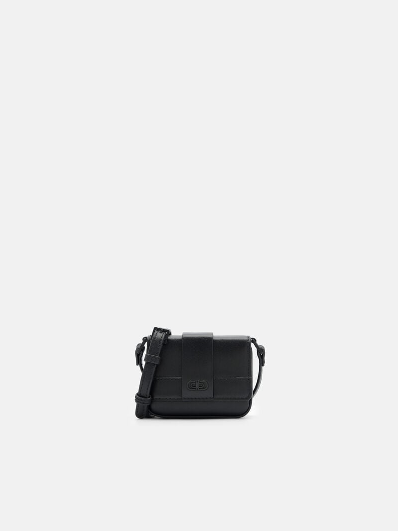 Pedro Icon Leather Sling Pouch Men Tech Accessories Black | Q9Q-2228