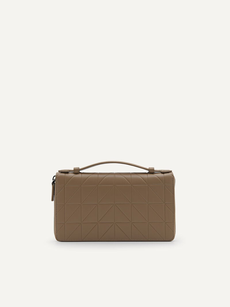 Pedro Icon Leather Travel Organiser in Pixel Men Travel Accessories Taupe | Q9Q-2223
