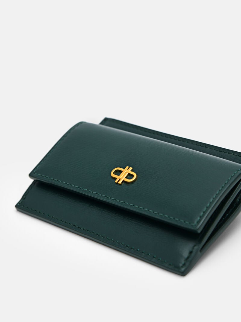 Pedro Icon Leather Women Card Holders Dark Green | Q9Q-2288
