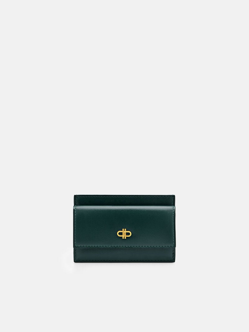 Pedro Icon Leather Women Card Holders Dark Green | Q9Q-2288