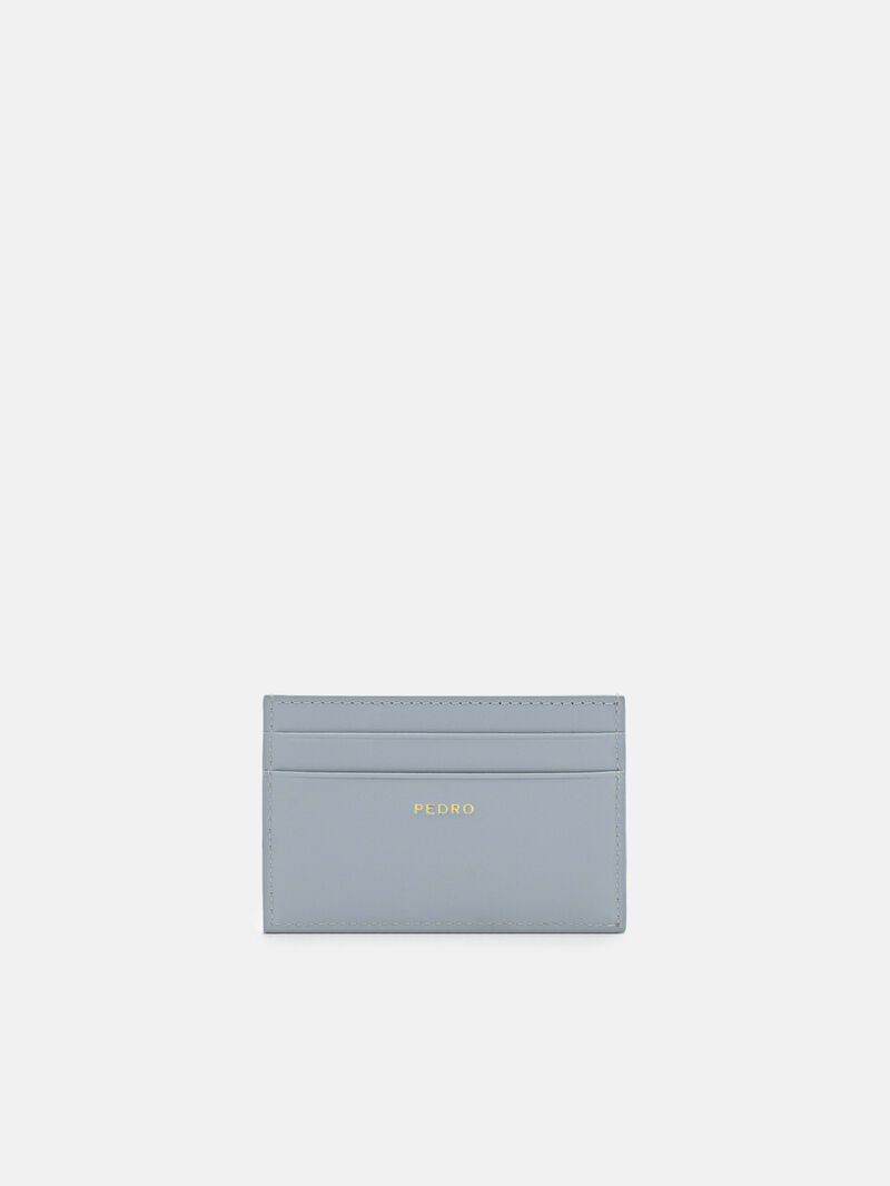 Pedro Icon Leather Women Card Holders Slate Blue | Q9Q-2290