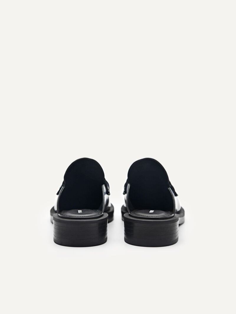 Pedro Icon Leather Women Mules Black | Q9Q-2364