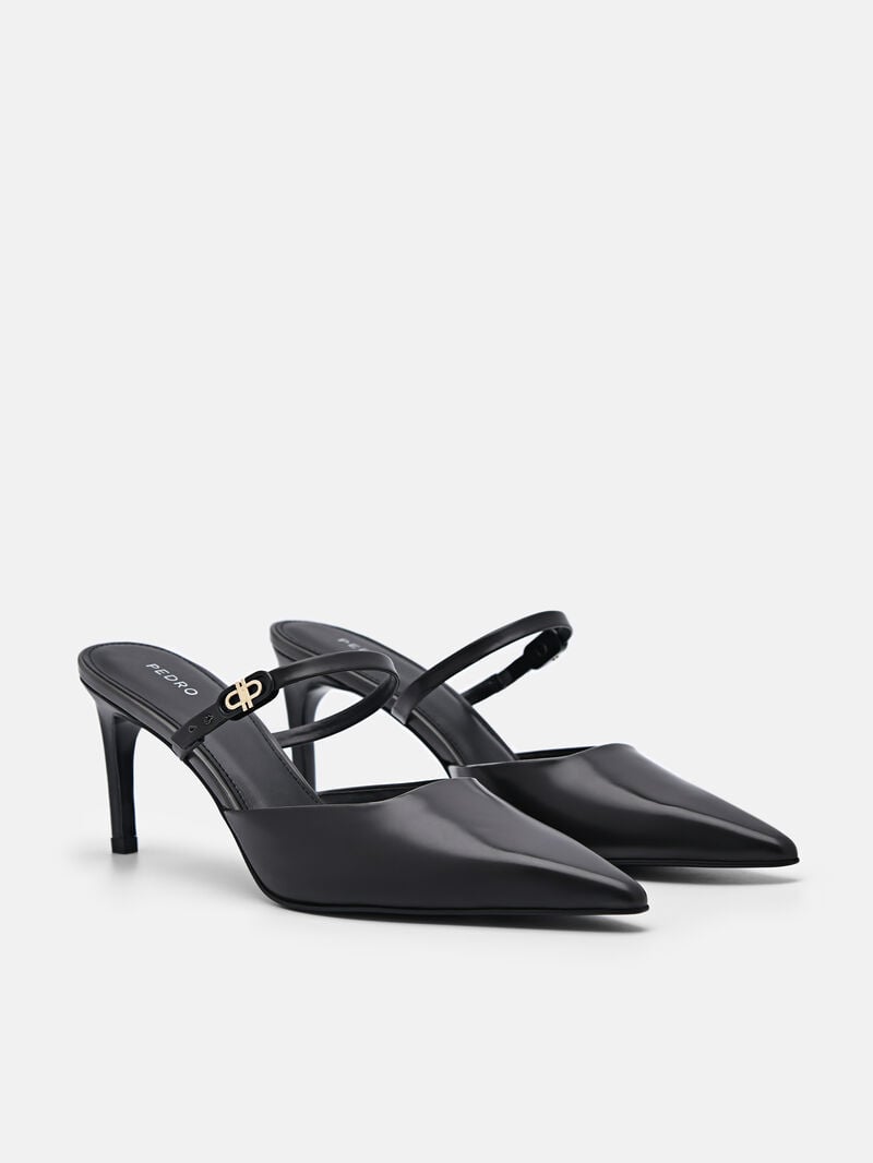 Pedro Icon Leather Women Pumps Dark Grey | Q9Q-2358