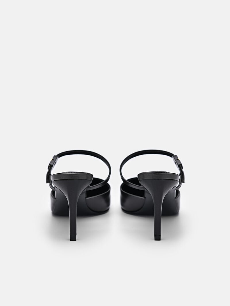 Pedro Icon Leather Women Pumps Dark Grey | Q9Q-2358