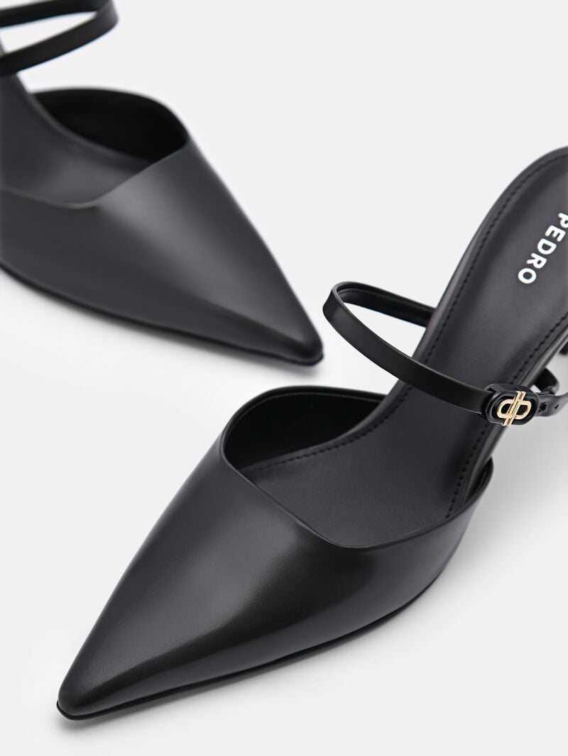 Pedro Icon Leather Women Pumps Dark Grey | Q9Q-2358
