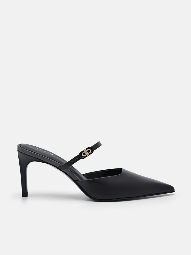 Pedro Icon Leather Women Pumps Dark Grey | Q9Q-2358