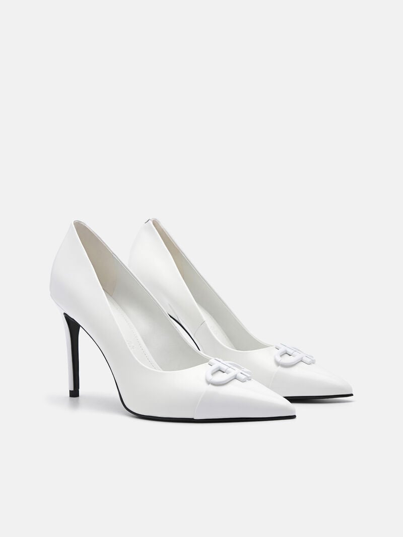 Pedro Icon Leather Women Pumps White | Q9Q-2361