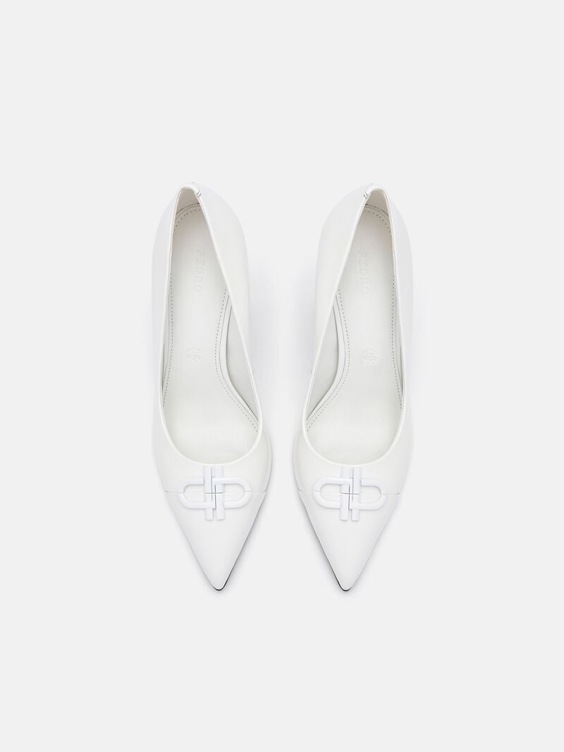 Pedro Icon Leather Women Pumps White | Q9Q-2361