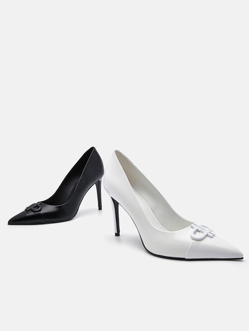 Pedro Icon Leather Women Pumps White | Q9Q-2361
