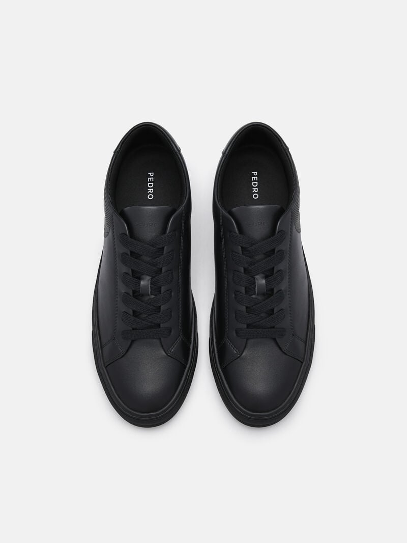 Pedro Icon Leather Women Sneakers Black | Q9Q-2430