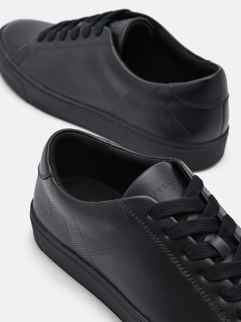 Pedro Icon Leather Women Sneakers Black | Q9Q-2430