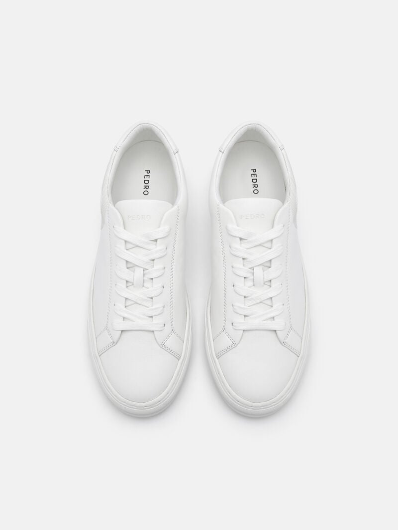 Pedro Icon Leather Women Sneakers White | Q9Q-2431