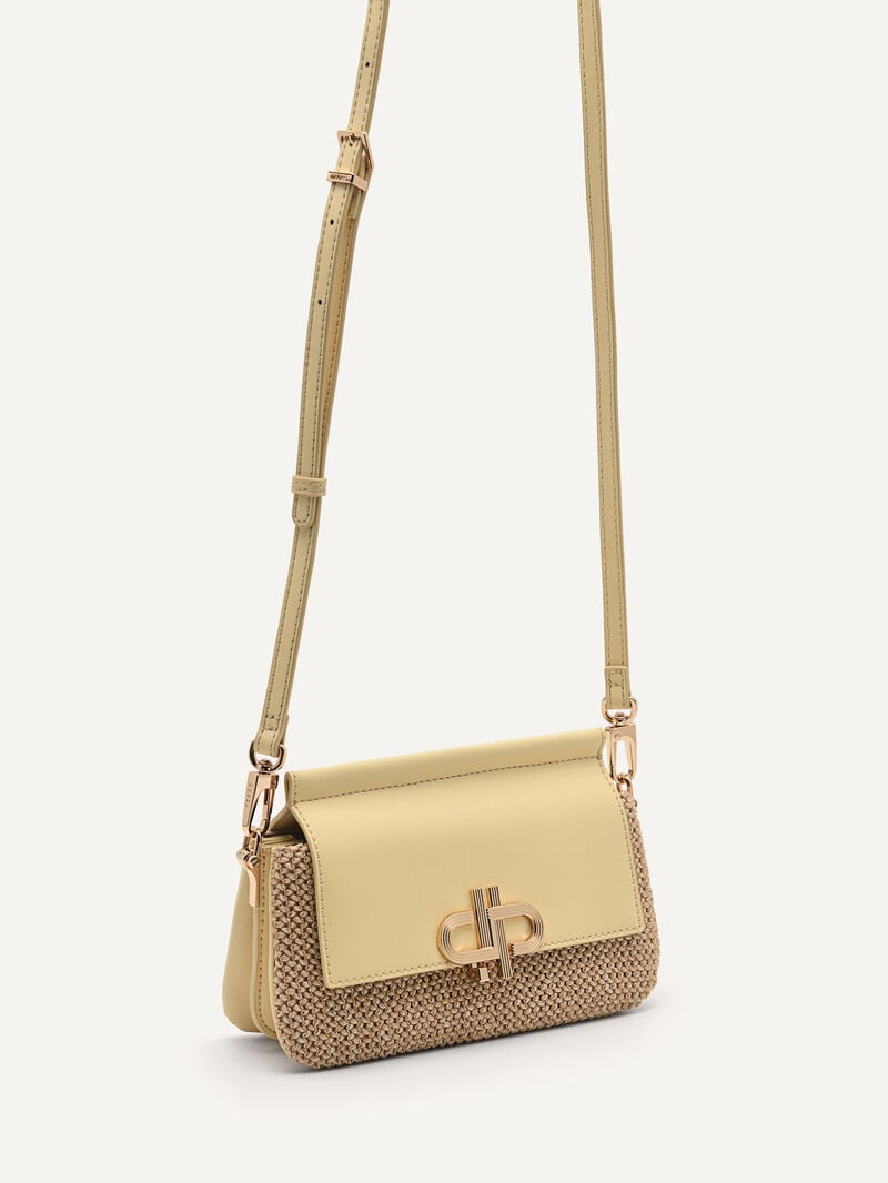 Pedro Icon Mini Leather Bags Women Shoulder Bags Yellow | Q9Q-2310