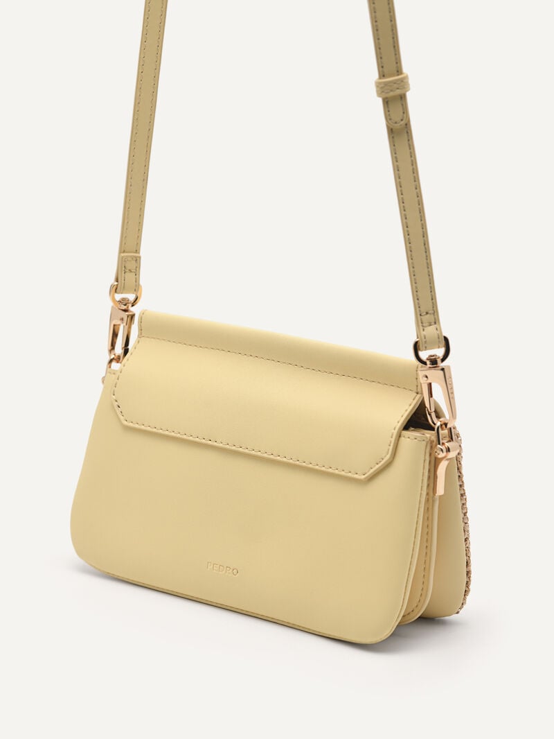 Pedro Icon Mini Leather Bags Women Shoulder Bags Yellow | Q9Q-2310