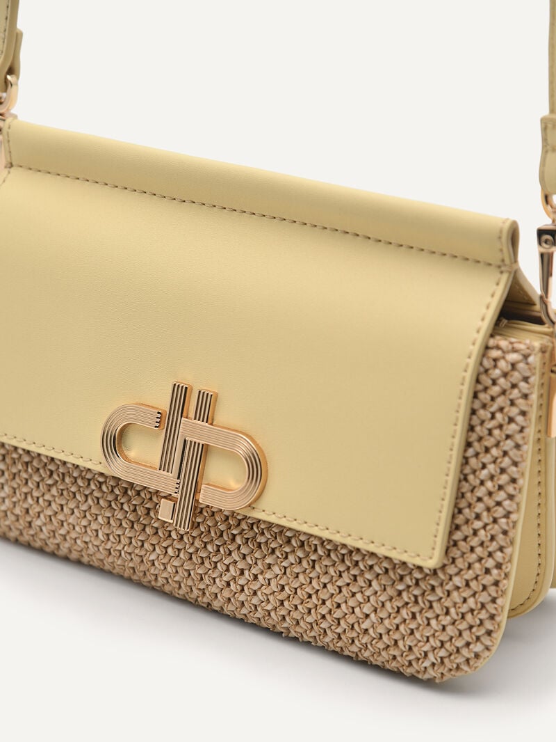 Pedro Icon Mini Leather Bags Women Shoulder Bags Yellow | Q9Q-2310