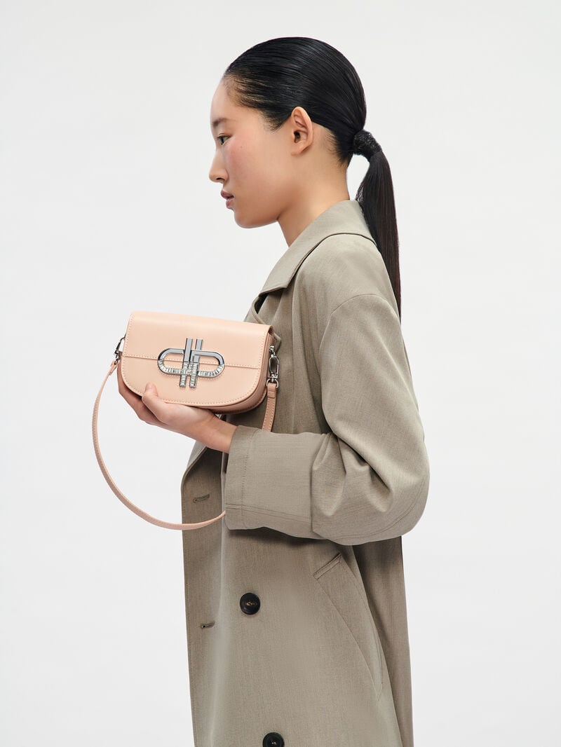 Pedro Icon Mini Leather Bags Women Shoulder Bags Nude | Q9Q-2309