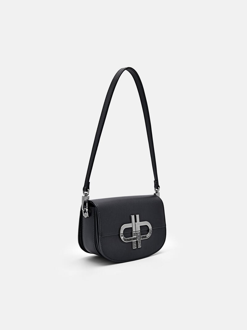 Pedro Icon Mini Leather Bags Women Shoulder Bags Black | Q9Q-2308