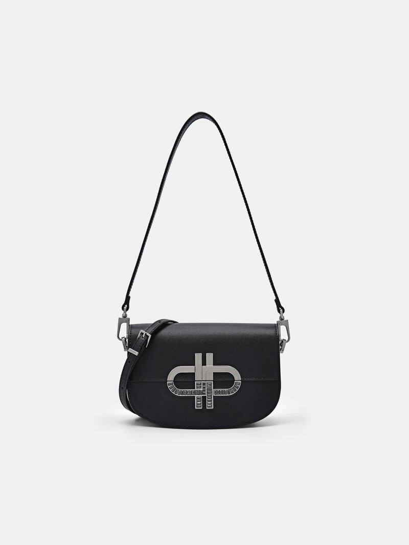 Pedro Icon Mini Leather Bags Women Shoulder Bags Black | Q9Q-2308