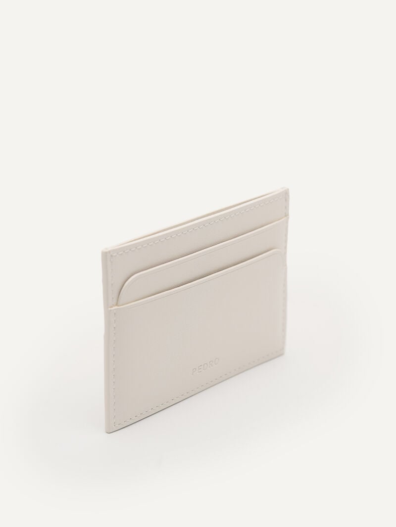 Pedro Icon Mini Leather Men Card Holders Chalk | Q9Q-2221