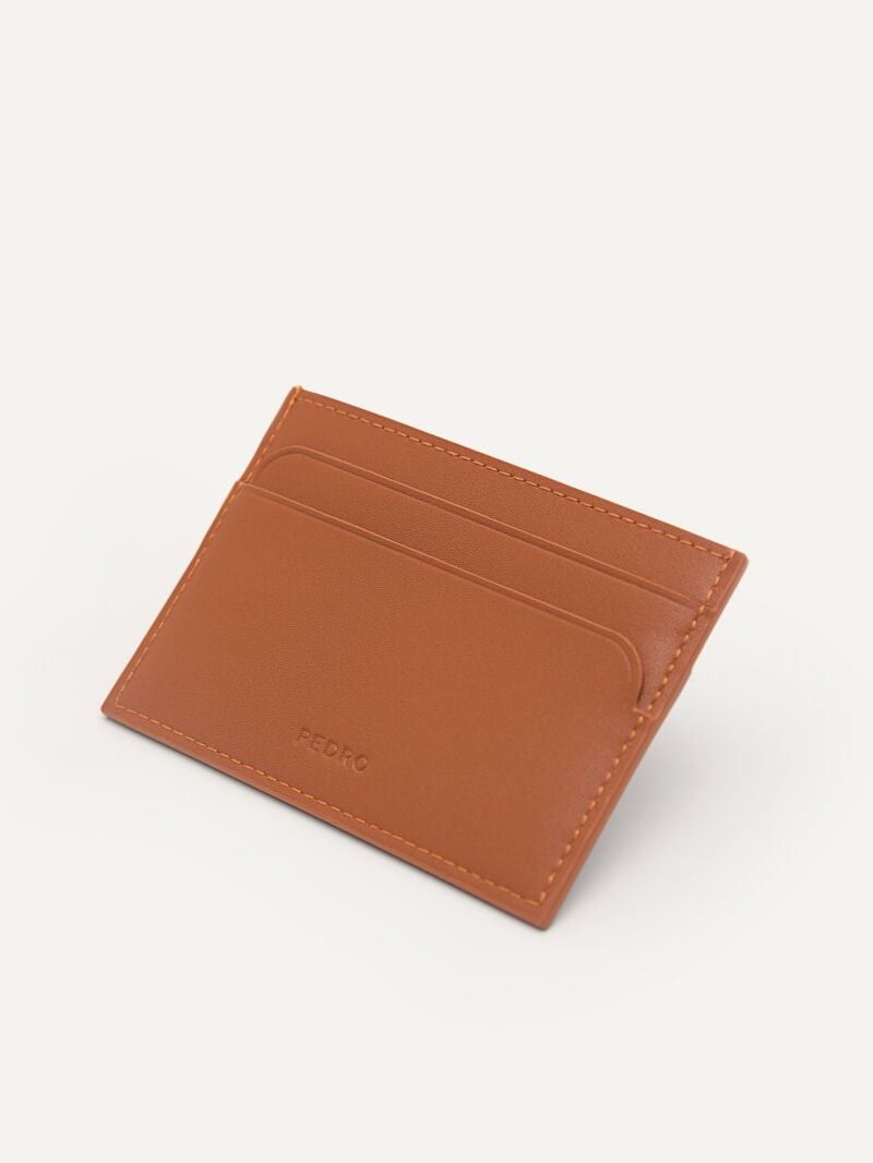 Pedro Icon Mini Leather Men Card Holders Camel | Q9Q-2220