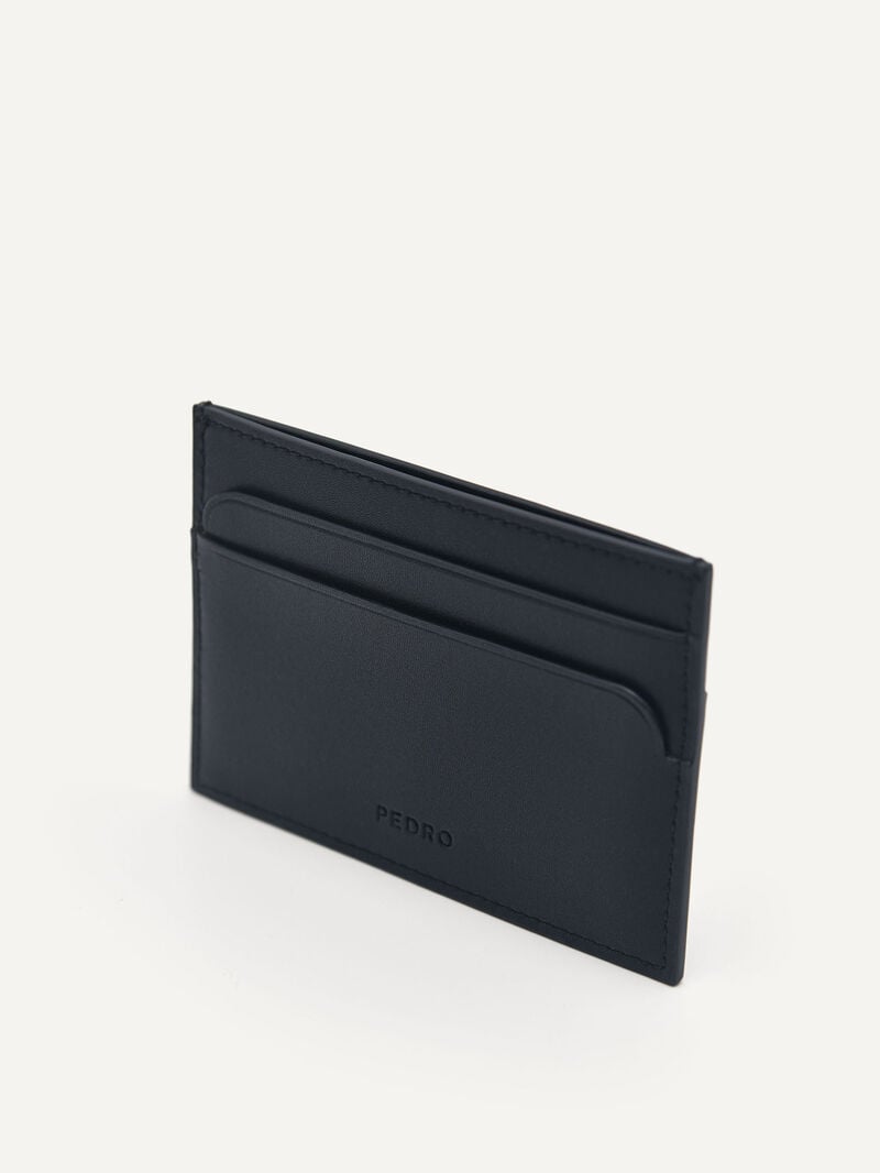Pedro Icon Mini Leather Men Card Holders Black | Q9Q-2219