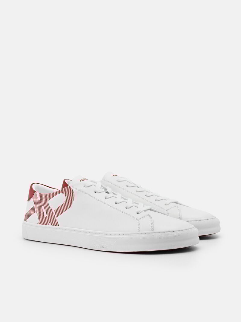 Pedro Icon Ridge Leather Sneakers Men Low Top Sneakers White | Q9Q-2403