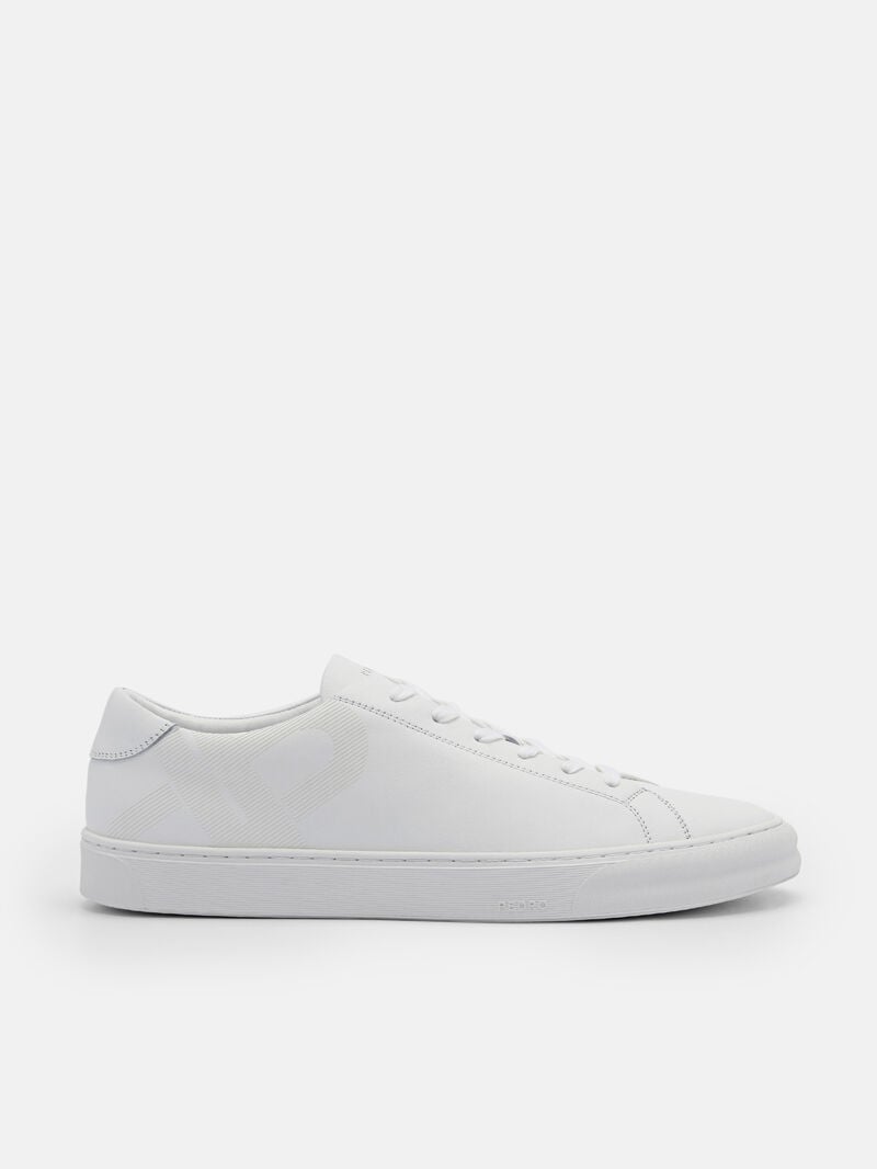 Pedro Icon Ridge Leather Sneakers Men Low Top Sneakers White | Q9Q-2401