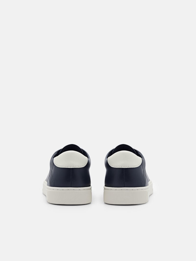 Pedro Icon Ridge Leather Sneakers Men Low Top Sneakers Navy | Q9Q-2400
