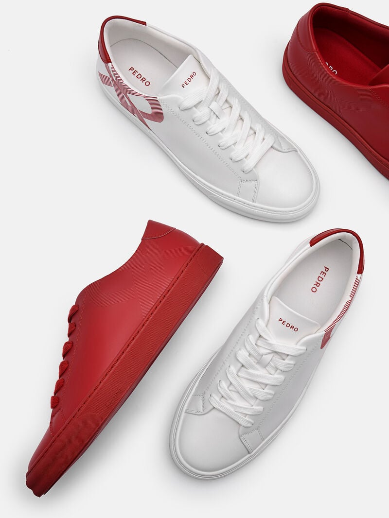 Pedro Icon Ridge Leather Women Sneakers White | Q9Q-2398