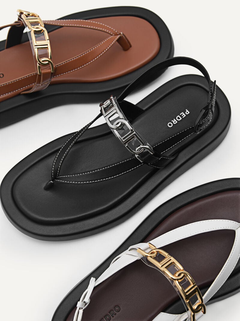 Pedro Icon Sandals Women Flats Black | Q9Q-2394