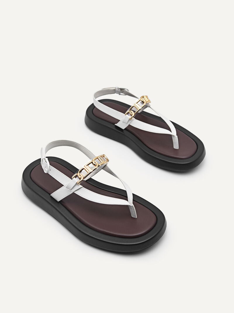 Pedro Icon Sandals Women Flats Chalk | Q9Q-2395