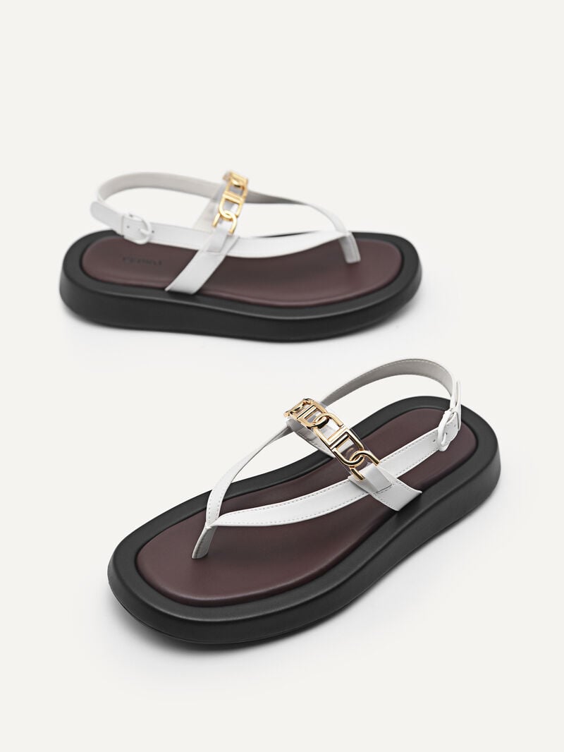 Pedro Icon Sandals Women Flats Chalk | Q9Q-2395