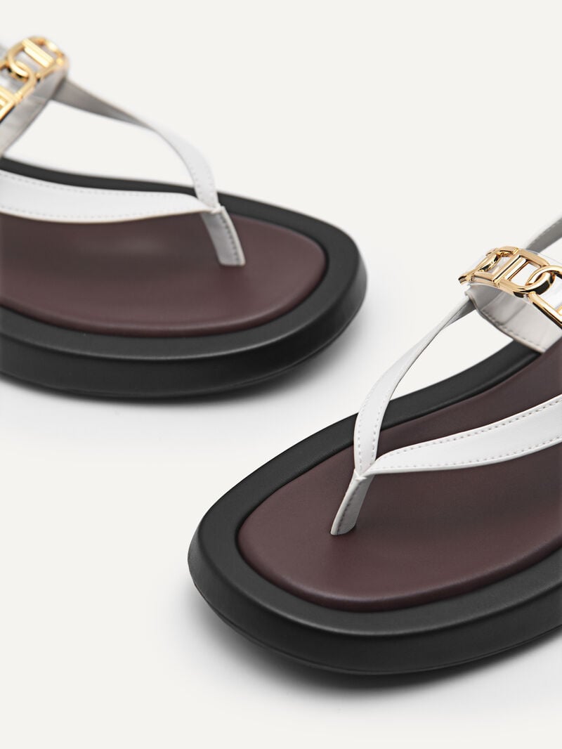 Pedro Icon Sandals Women Flats Chalk | Q9Q-2395