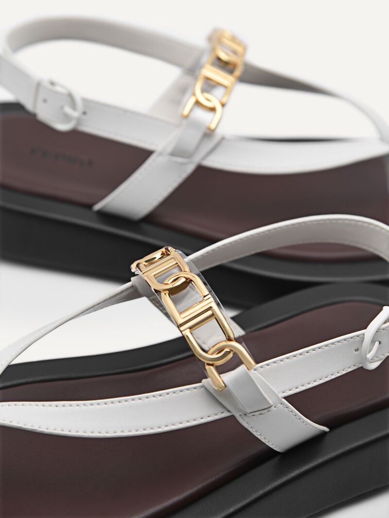 Pedro Icon Sandals Women Flats Chalk | Q9Q-2395