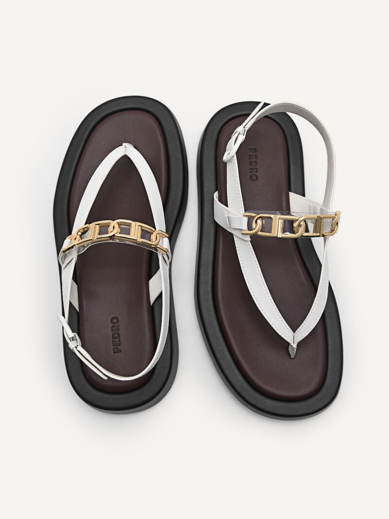 Pedro Icon Sandals Women Flats Chalk | Q9Q-2395