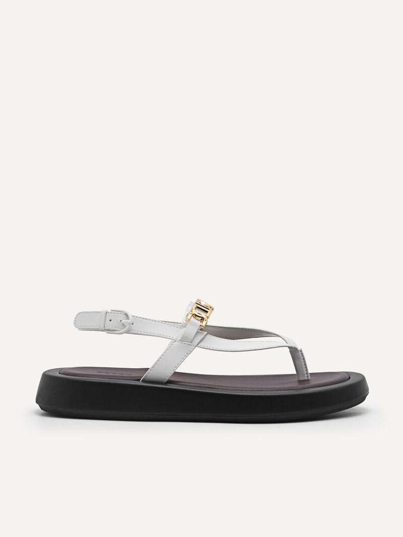 Pedro Icon Sandals Women Flats Chalk | Q9Q-2395