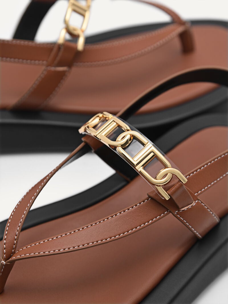 Pedro Icon Sandals Women Flats Cognac | Q9Q-2396