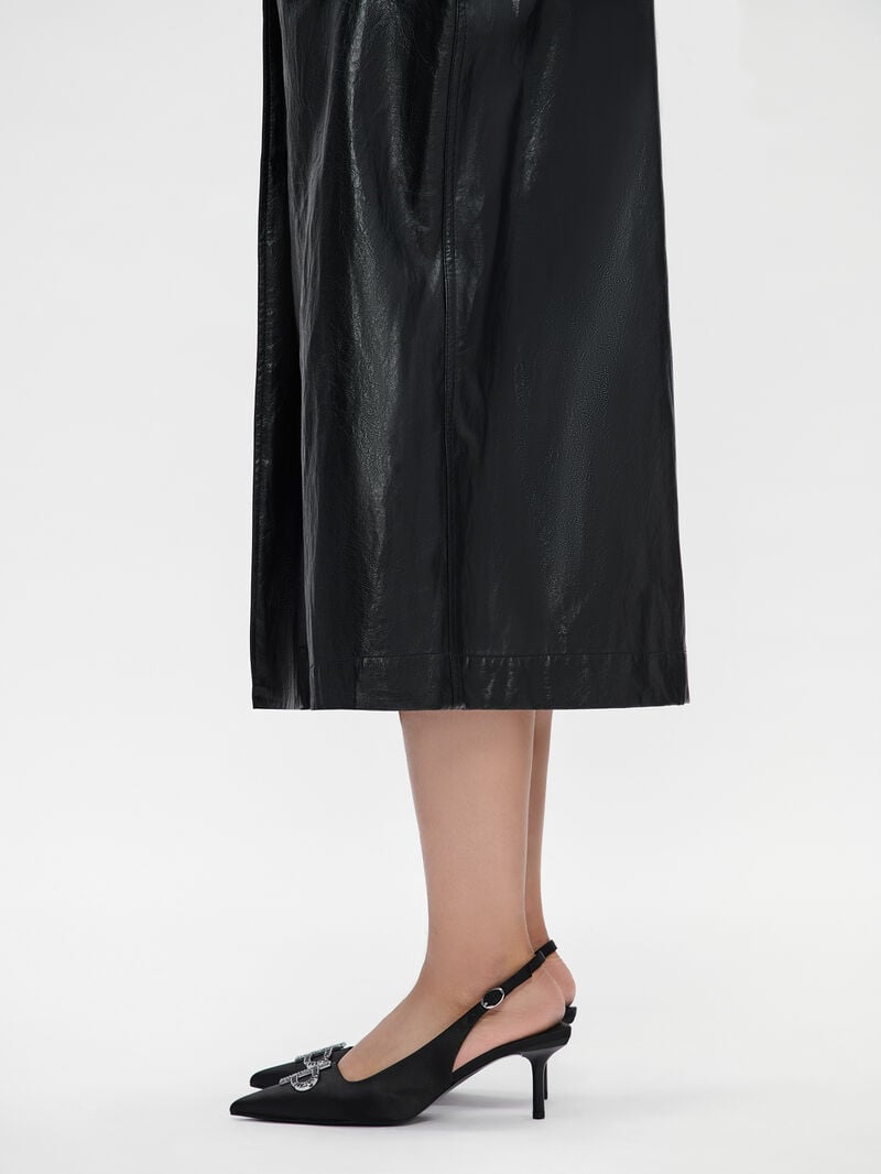 Pedro Icon Satin Women Pumps Black | Q9Q-2349