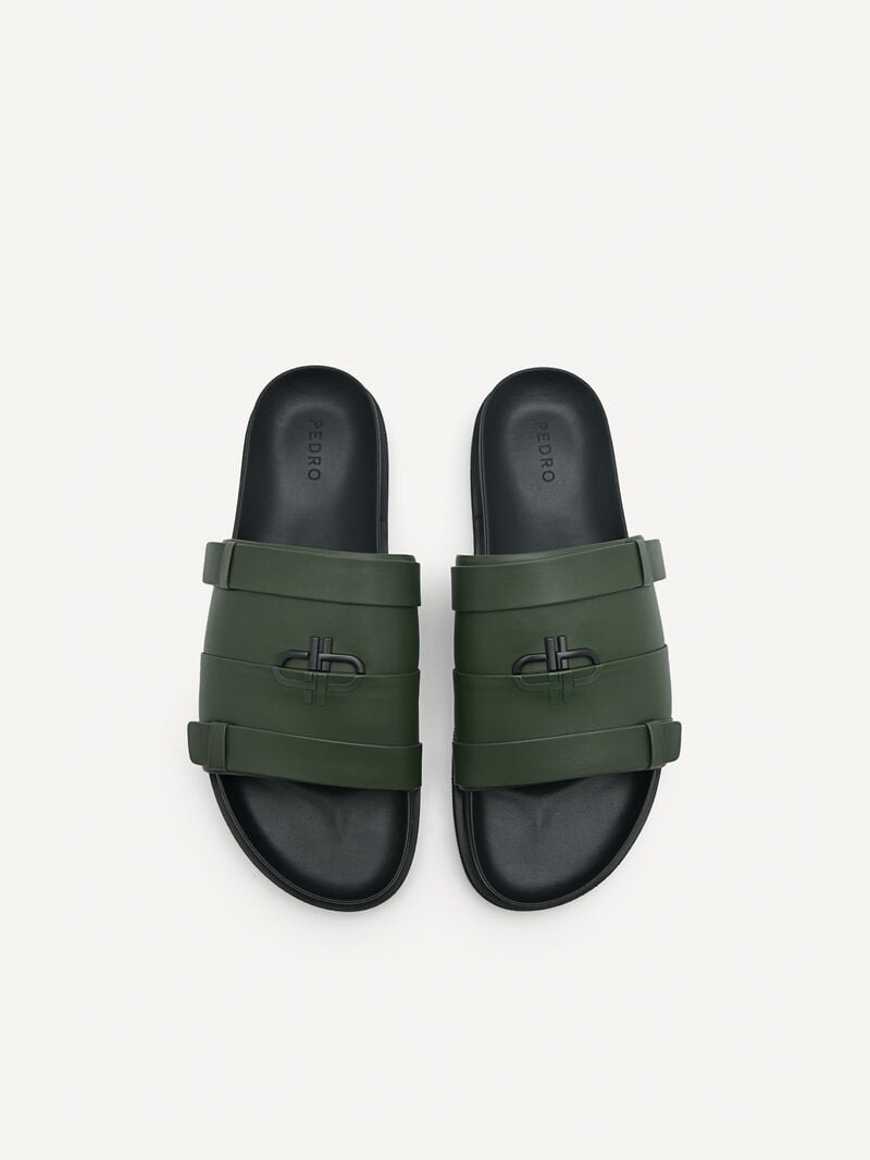 Pedro Icon Slides Men Sandals Military Green | Q9Q-2385