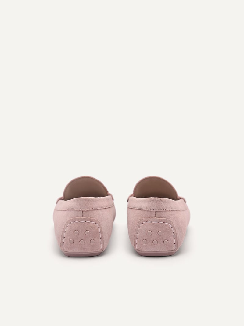Pedro Icon Suede Moccasins Women Flats Pink | Q9Q-2377
